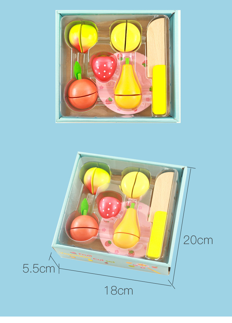儿童过家家蔬菜水果切切乐木制果蔬切切看女孩益智早教趣味玩具详情图8