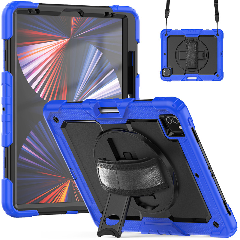 Suitable for iPad Pro 12.9 Protective Case Griffin Strap Hand Strap Silicone+Pc Stand Anti-Fall Tablet Case Suitable for iPad Pro 12.9 Protective Case Griffin Strap Hand Strap Silicone+Pc Stand Anti-Fall Tablet Case