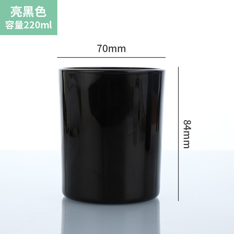 Multi-especificación vidrio vela taza aromaterapia vela tarro vacío taza Hotel fragancia vela titular impresión aerosol color frasco de vidrio