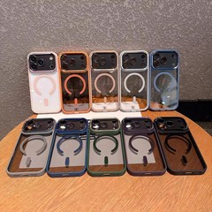 适用iPhone17Promax透明磁吸手机壳金属鹰眼镜头苹果16全包保护套