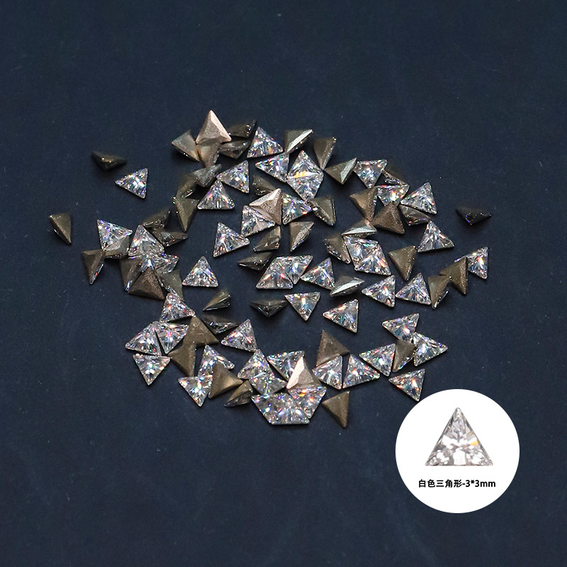 지르콘 화이트 삼각형 3*3mm [ZX069-24]