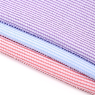 纯色泡泡小条平纹涤纶面料现货批发DIY布艺时尚饰品服装帽子布料