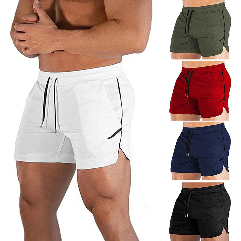 Muscle Fitness Sports Shorts Thin Mesh Quick Drying Casual Running Breathable Capris Men's_voghion.com