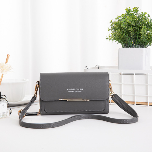 Korean style women's new shoulder crossbody bag, medium and long women's clutch, coin purse