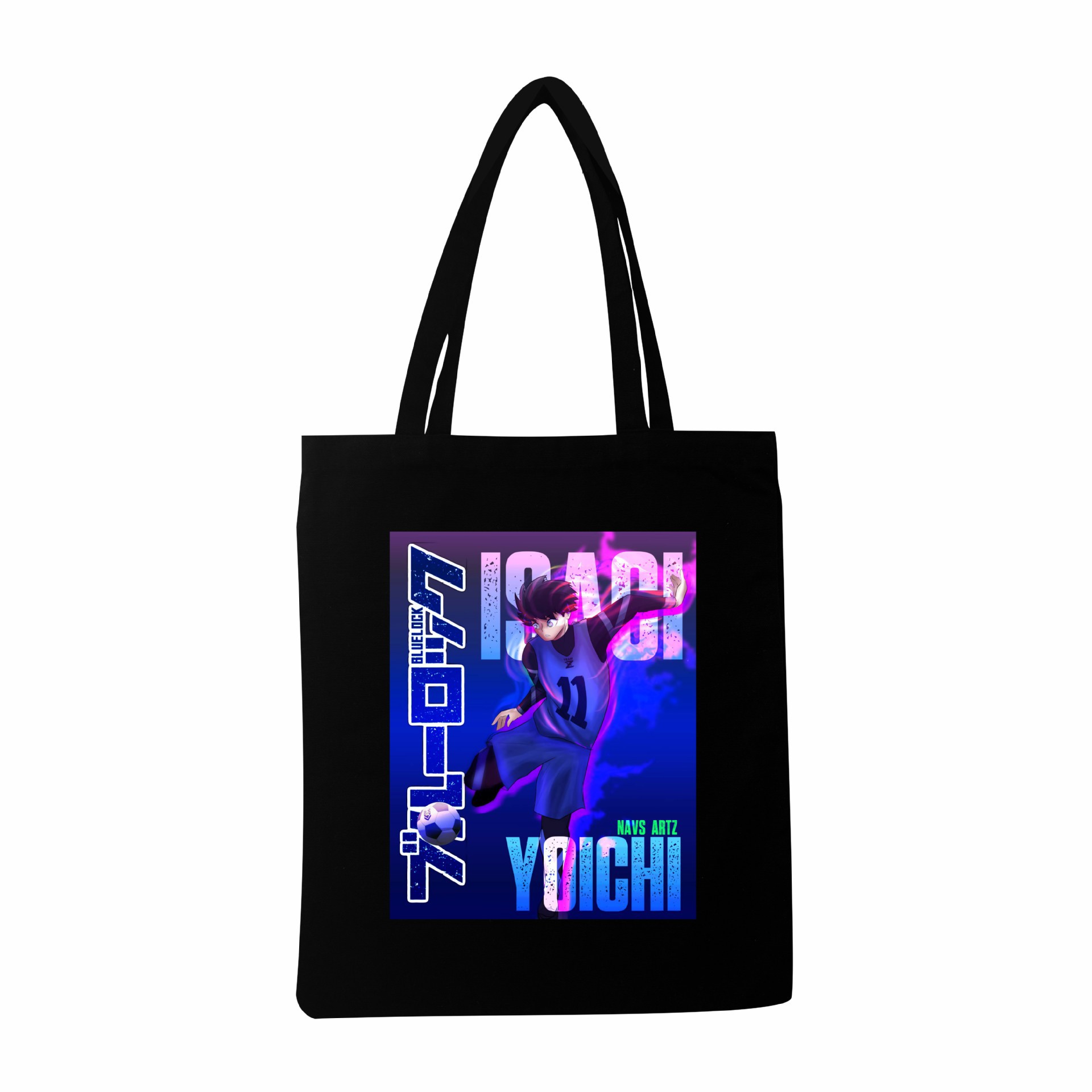 Comercio exterior venta caliente azul prisión Blue Lock impreso bolso de lona bandolera estudiante moda bolso