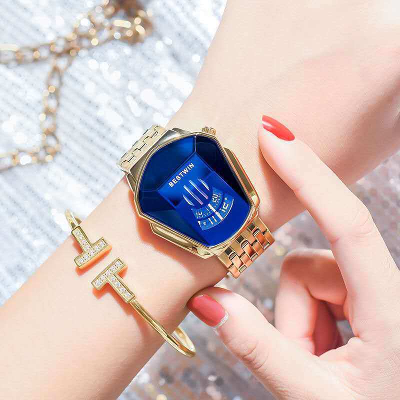 Popular High-Value Bestwin Women's Watch Tiktok Personality Motorcycle Waterproof Trendy Women's Watch