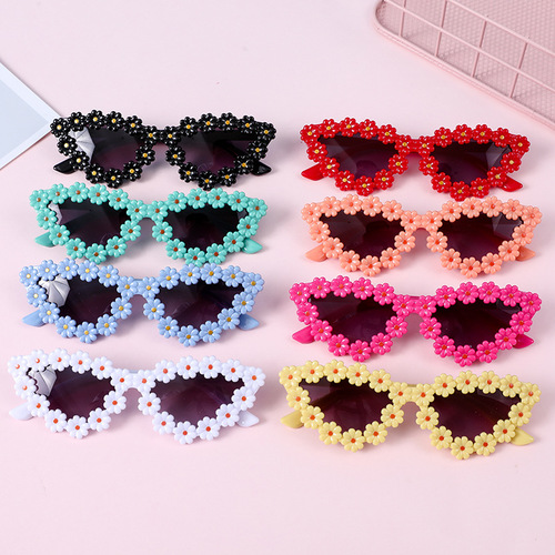 Children's sunglasses, baby girls' polarized visor, cute cartoon cat glasses, boys' trendy personality and fashion