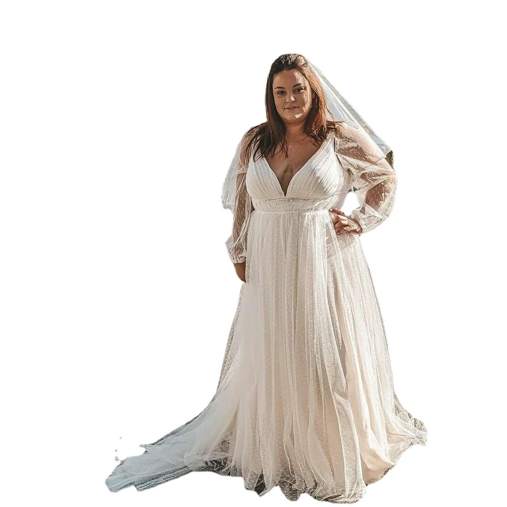 M9270 Vestido de Otoño 2025, Nuevo Estilo Europeo y Americano, Vestido de Maternidad de Talla Grande para Mujer, Falda Larga con Escote Profundo en V