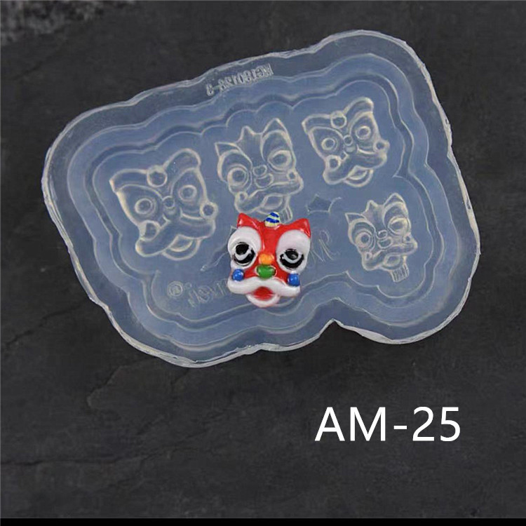 Serpiente de dragón uñas moldes de silicona congelado simple arco mariposa nacional de moda dragón bebé león despierto adornos de uñas abrasivos