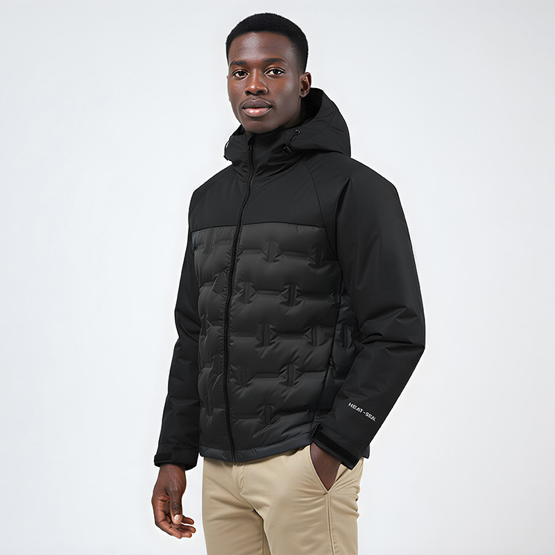 Chaqueta de pluma de marca transfronteriza ropa de hombre invierno nueva chaqueta con capuzas cálidas chaqueta de algodón a prueba de viento ropa deportiva al aire libre