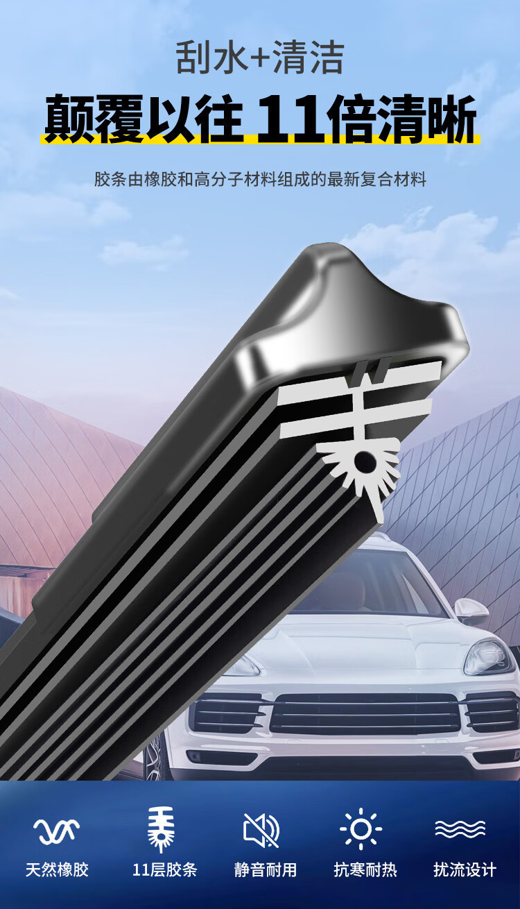 GAC special frameless wipers 11-layer wipers for Trumpchi GS4, Legend GS5, GS3, GA4, M6, GS8, Shadow Leopard, GS7