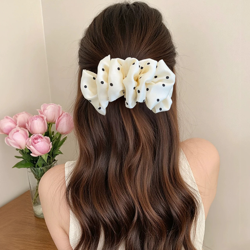 259 метров белый зажим-банан в горошек