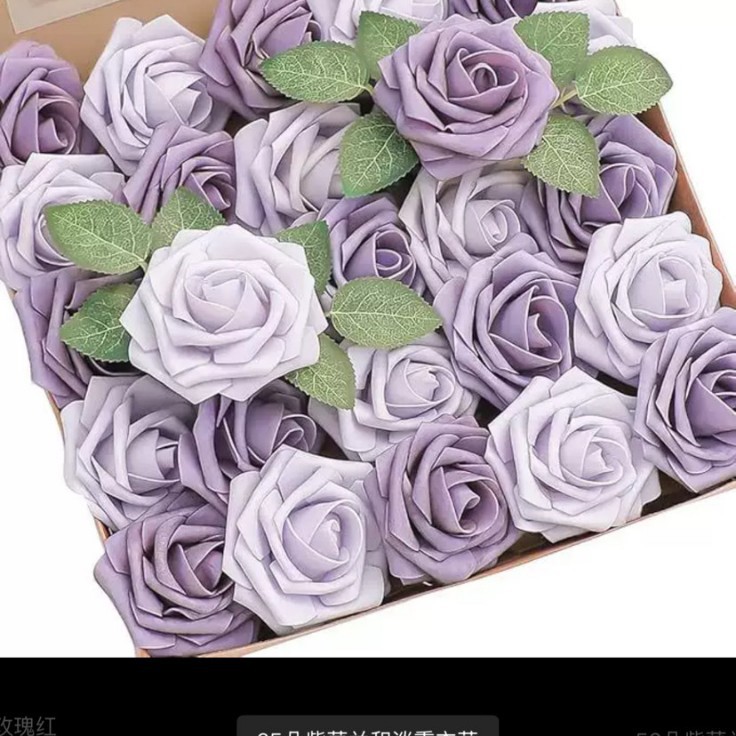 Rosas de espuma PE con tallo para regalos de boda, decoración floral