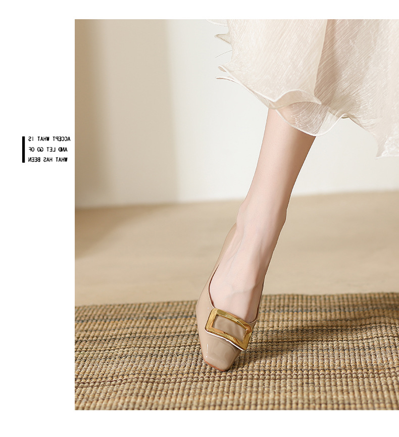 Zapatos de salón con punta y hebilla cuadrada para mujer_voghion.com