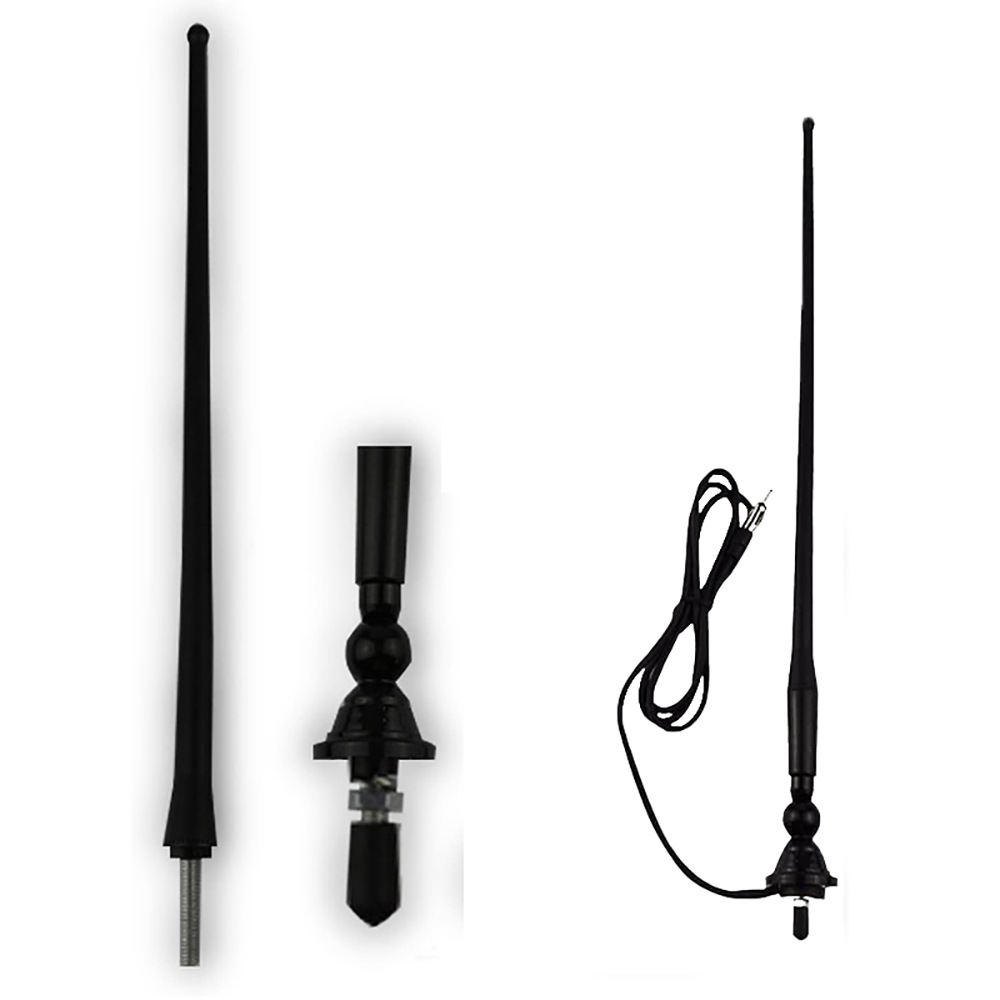 12V Universal Car AM/FM Radio Antenna 1.35m Waterproof Rubber Threaded Antenna with Long Cable