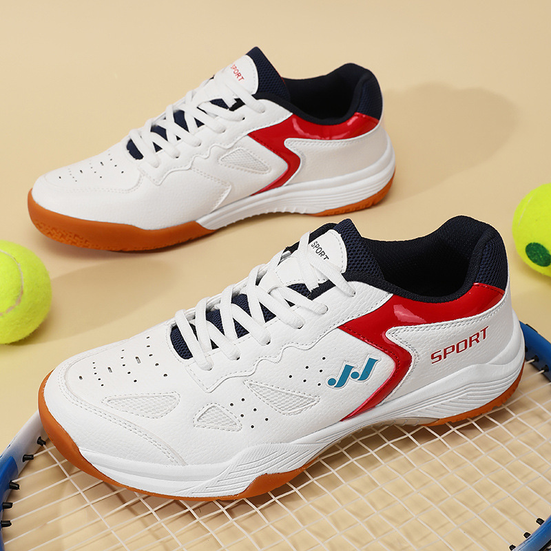 Cross-Border Real Business Badminton Shoes for Men, Shock-Absorbing and Breathable Outdoor Tennis Shoes, Non-Slip, Comfortable and Casual Tendon-Soled Sports Shoes