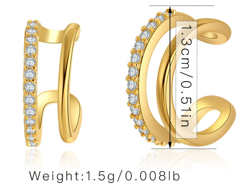 Cercei tip clips cu zirconiu din cupru set elegant_voghion.com