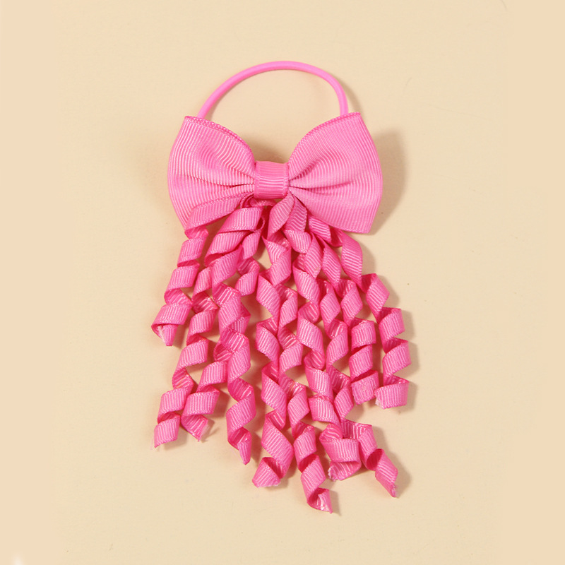 7g Weight Hair Tie Hair Accessories Type A Pair Quantity Holiday, Daily Occasion Polyester Rib Material Bow Knot Pattern Kid'S Gender Cartoon Style Style Kid'S Cartoon Style Bow Knot Polyester Rib Hair Tie 7