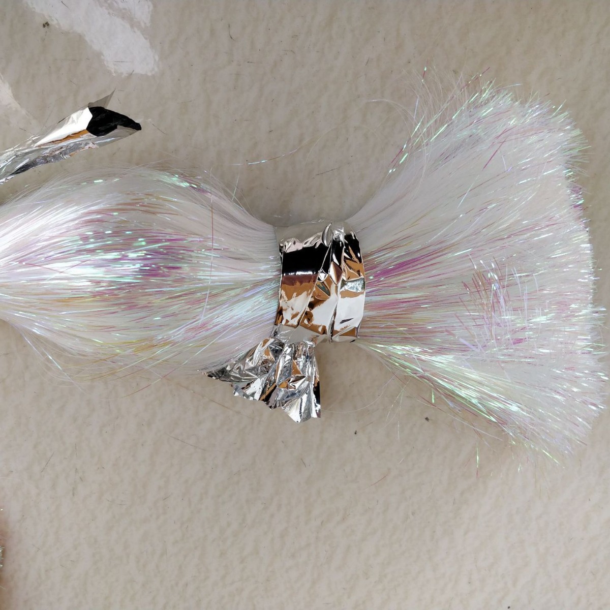 扁平直形深咖啡葱丝线浅棕色铝箔线深黑亮丝彩虹白闪色撕碎切碎纸