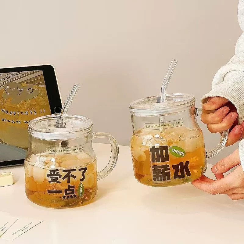 Creative capacious glass, high quality tea cup with glass
