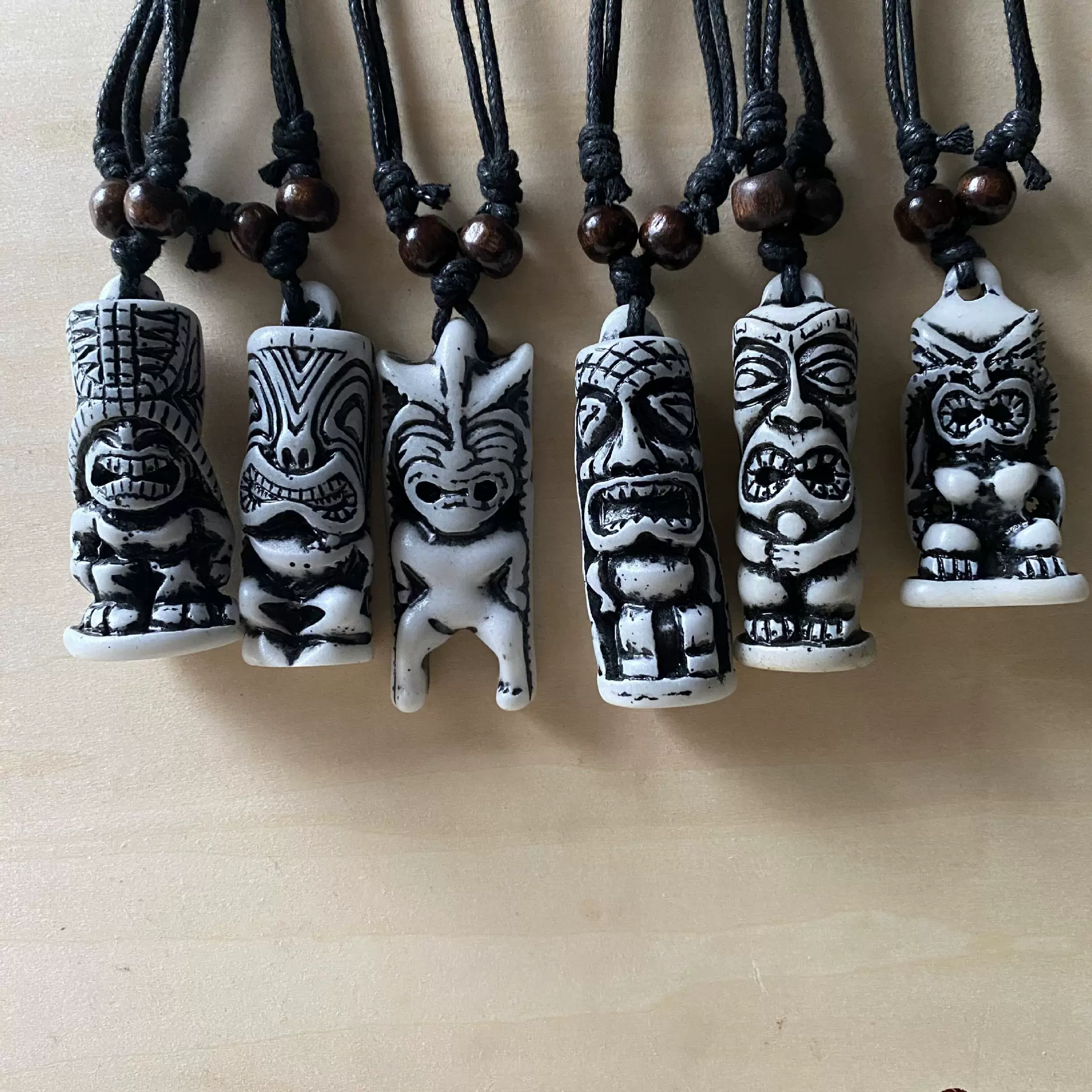外贸热销男士树指提基项链 Tiki雕像吊坠项链 仿骨饰品批发