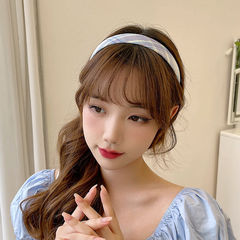 jk girl grid headband minimalist summer temperament headband fairy grid hair mask hair clip hair accessory headwear