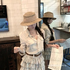 法式复古老钱风长袖衬衫上衣女秋冬感气质半身裙纯欲两件套装