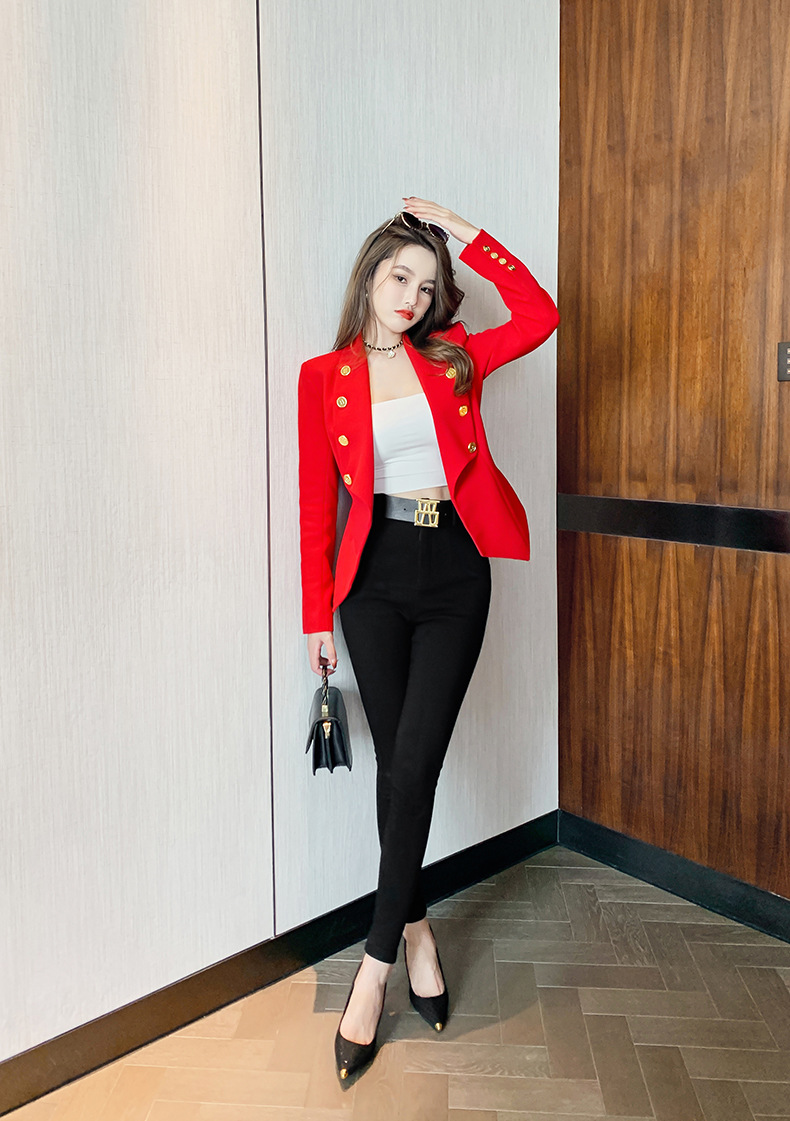Quần dài bút chì nữ eo cao dáng ôm phong cách Hàn Quốc — Màu đen chi tiết 22