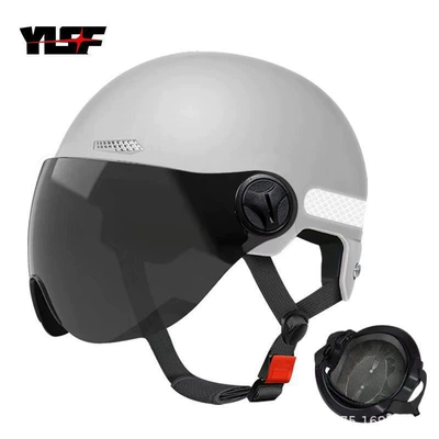 Motosiklet kaskı (dəbilqə), for Men and Women, Electric - gray-short-tea-lenses