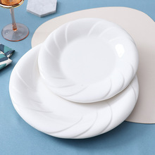 【圣火盘】圆形陶瓷盘主菜盘酒店餐具大排档山西酒店日用瓷碗批发