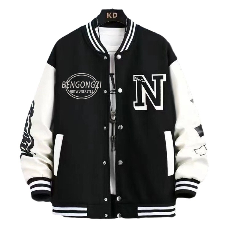 Uniforme de béisbol primavera y otoño nueva juventud guapo chaqueta estudiantes de secundaria niños grandes otoño guapo chaqueta de los hombres