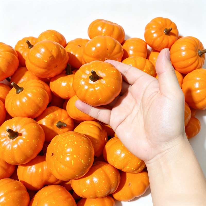 6.5cm Artificial Pumpkins Autumn Festival Decorative Foam Pumpkins Home Decoration Artificial Fruit and Vegetable Mini Pumpkins 6.5cm Artificial Pumpkins Autumn Festival Decorative Foam Pumpkins Home Decoration Artificial Fruit and Vegetable Mini Pumpkins