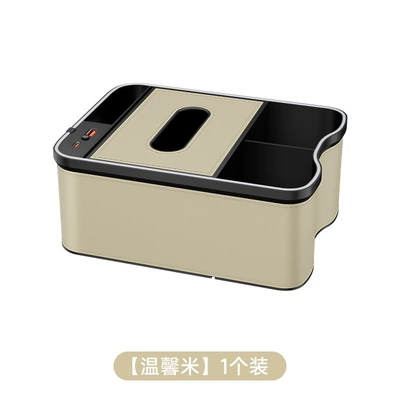 New Car Armrest Box Storage Armrest box - colorful-armrest-box-storage-box-warm-rice