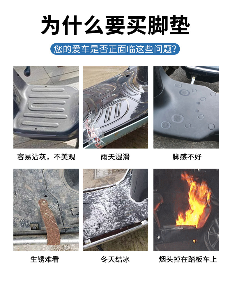 Suitable for Jikel Ae8/Ae8+/Ae8S+ Electric Vehicle Wire Ring Foot Pads Waterproof Anti-Slip Foot Pads