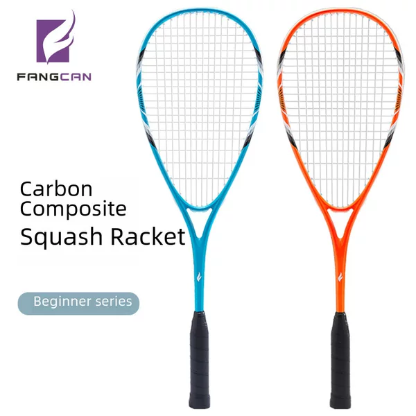 Squash Racket Fangcan Square Carbon Aluminum Composite One-Piece Advanced Training with Wire Racket Set Hand Glue Warm-Up Ball