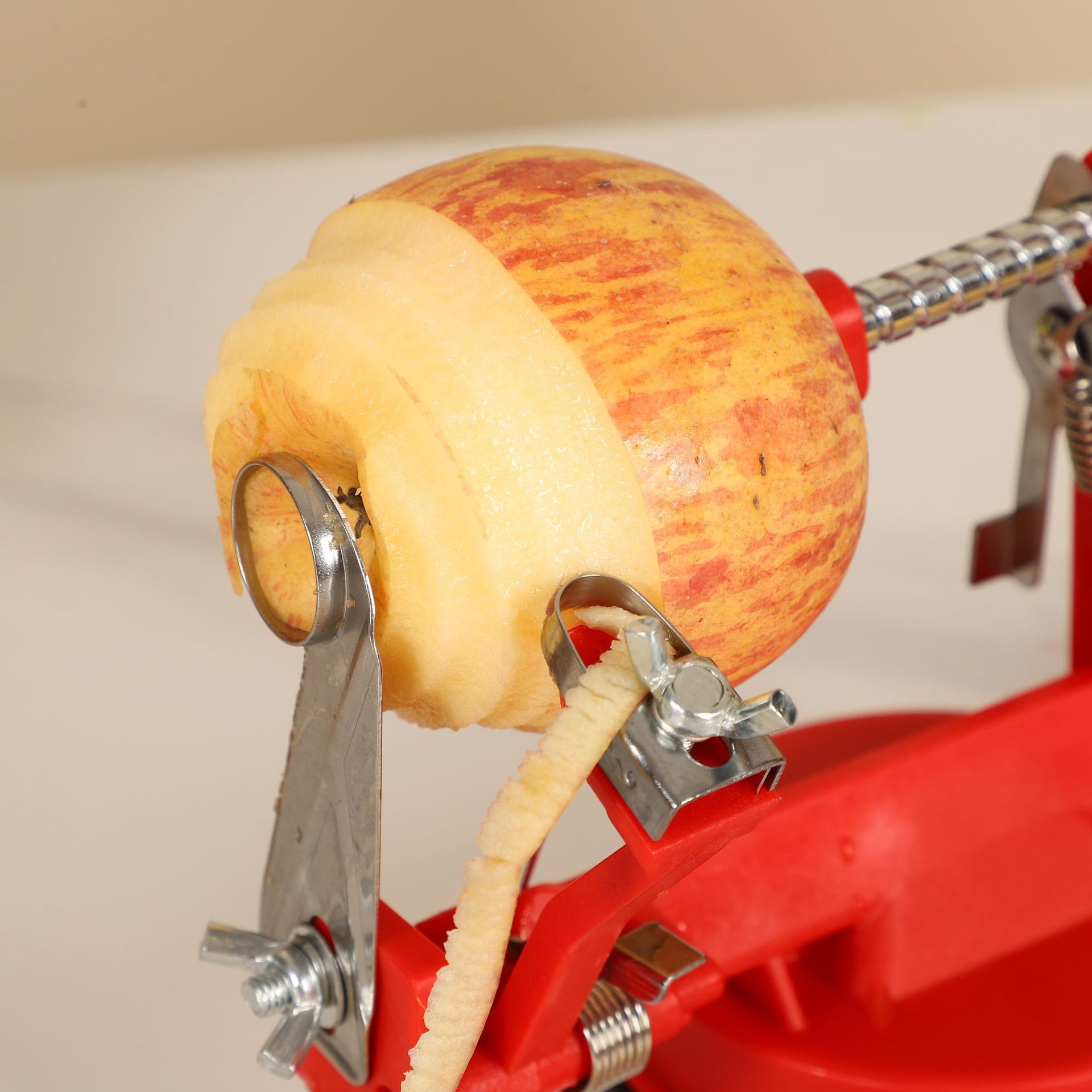 3-in-1 Automatic Fruit Peeler, Corer and Slicer - Multifunctional Fruit Peeler Machine, Manual Hand-Crank Apple Peeler for Home Use