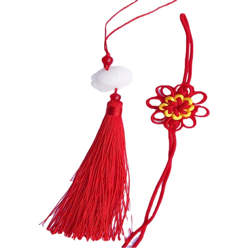 Bordado hecho a mano DIY accesorios auxiliares Lu bordado colgante pintura nudo chino crisantemo nudo loto oído conjunto bolsita Accesorios