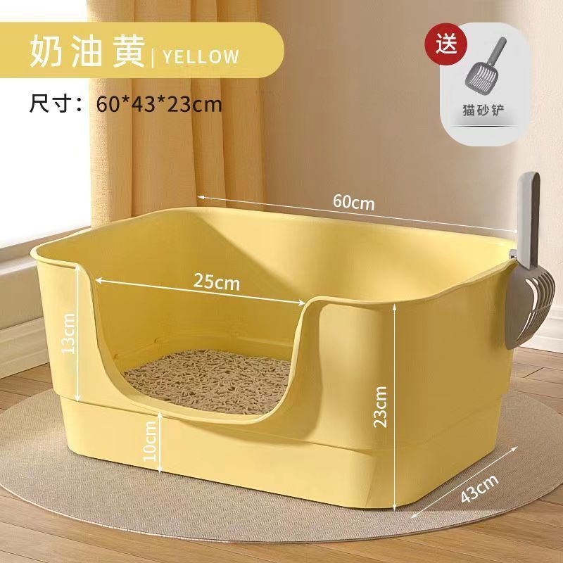 Super grande grueso gato arena enorme anti-splash completamente abierto semicerrado Maine gato arena arena arena gran gato arena