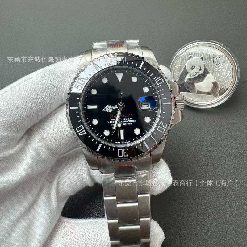 AA transfronterizo al por mayor submarino automático reloj mecánico de acero nocturno registro de correa de acero Lu Shi Ditona estación de suministro occidental image 39