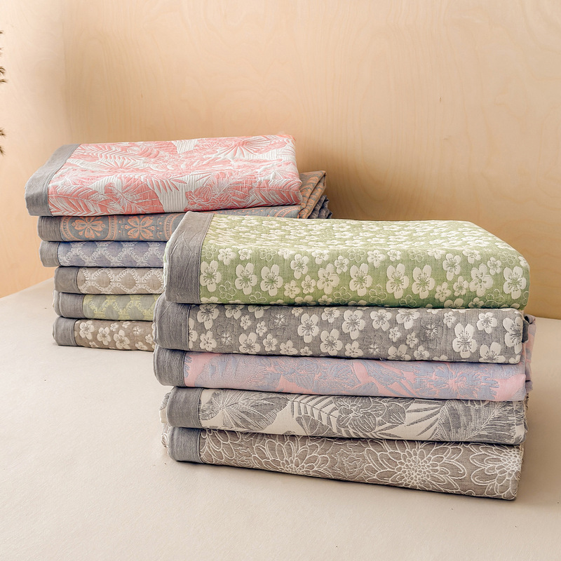 Class a All-Cotton Three-Layer Gauze Multifunctional Towel Blanket Three-Piece Set Bed Sheet Summer Quilt Sofa Blanket Leisure Blanket Pillow Cover 4 Class a All-Cotton Three-Layer Gauze Multifunctional Towel Blanket Three-Piece Set Bed Sheet Summer Quilt Sofa Blanket Leisure Blanket Pillow Cover 4