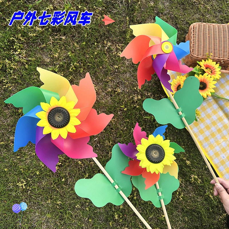 Крутящаяся ручная игрушка-ветряная мельница из ПВХ для детского сада, ручная работа