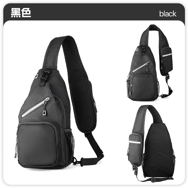 Bolso de pecho casual personalizado transfronterizo al aire libre para hombres Oxford tela nocturna mochila de hombro de moda amplia bolso de hombro
