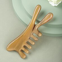 批发梳子天然白水牛角梳多功能梳牛角按摩防静电美鼻美发梳按摩梳