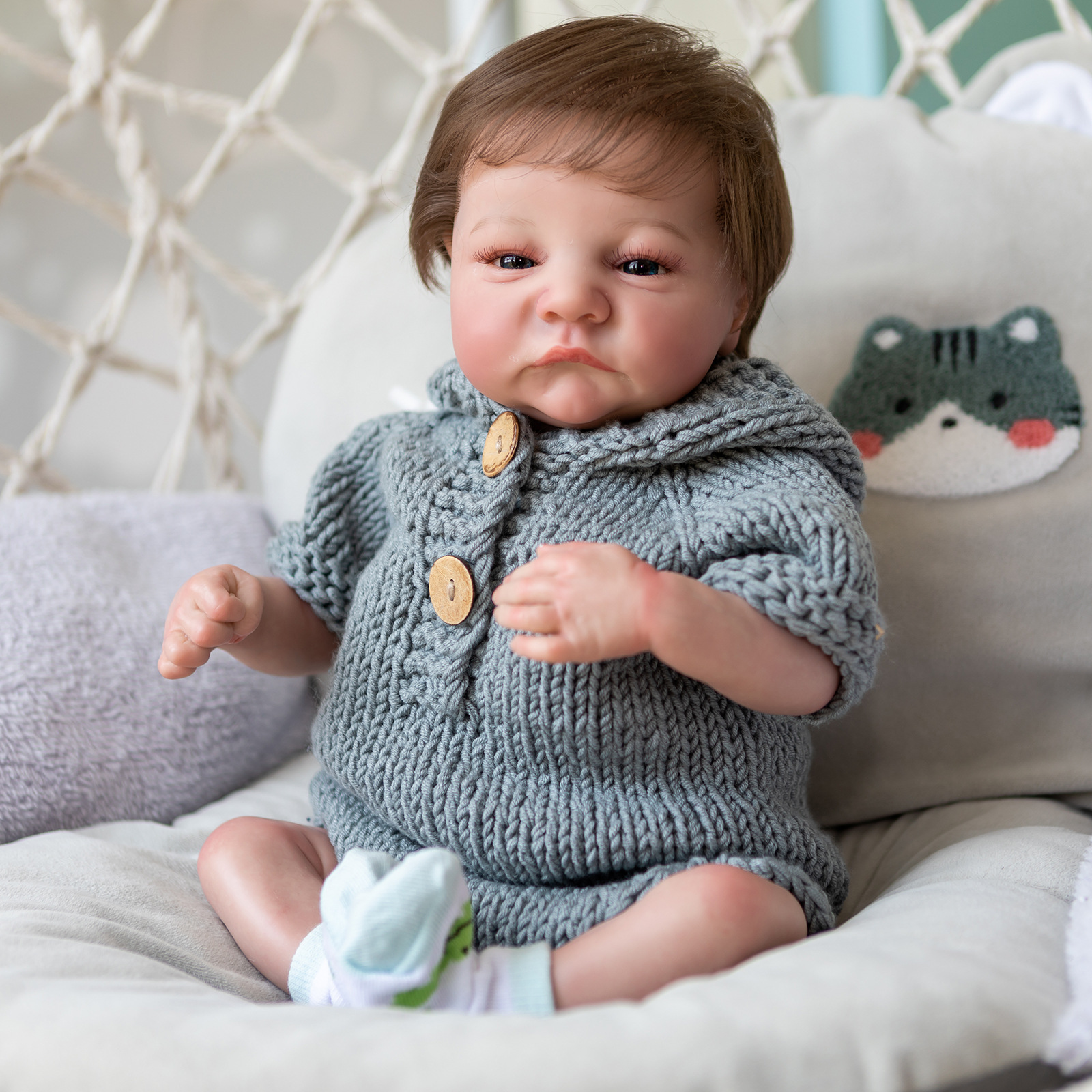 49 cm Reborn Doll Levi Awake - Image 2