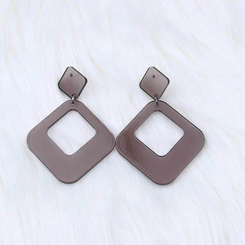 1 Pair Simple Style Geometric Arylic Stoving Varnish Women's Drop Earrings display picture 10