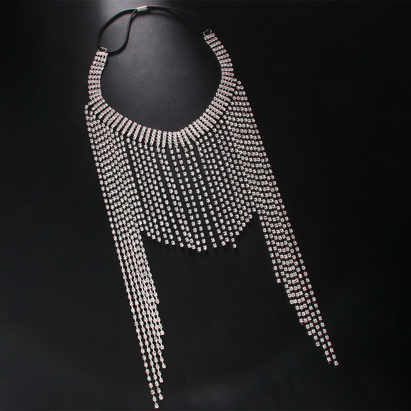 Europa y los Estados Unidos calientes exagerado chaleones de moda personalidad cuerda elástica toque de diamante accesorios escenario toque de cabeza