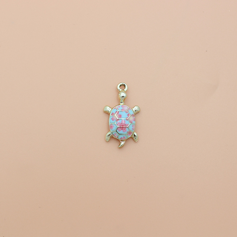 Alloy Material 10 PCS/Package 1.4*2.4cm Alloy Tortoise Cartoon Pendant DIY Jewelry Accessories Earrings Keychain