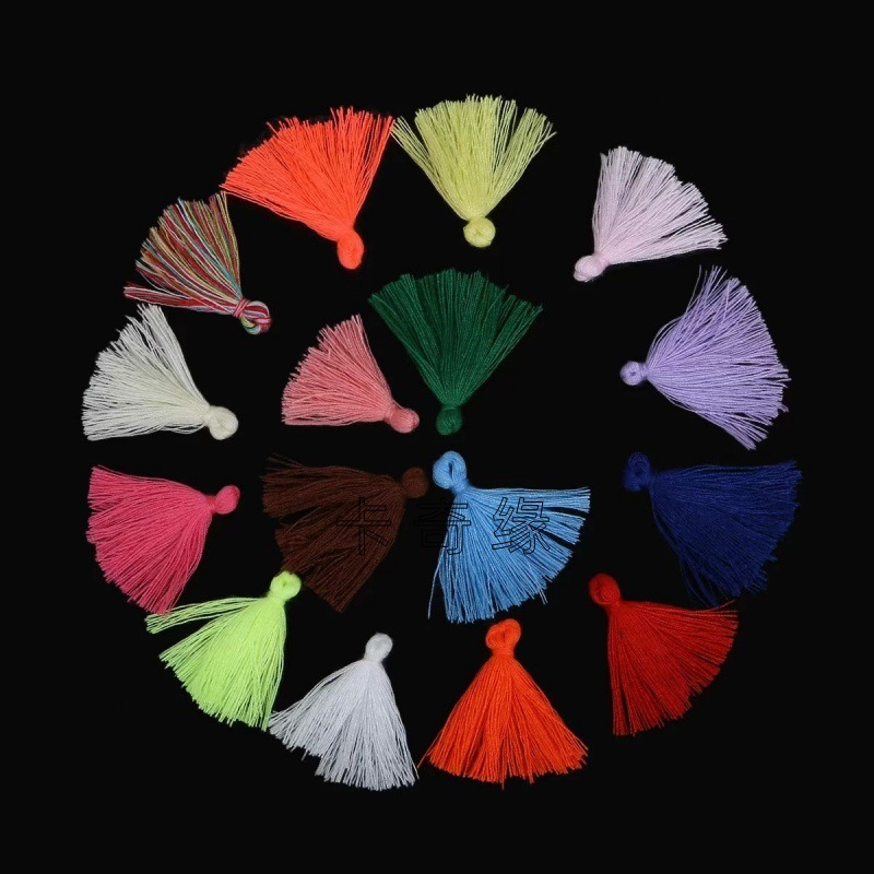 Short Delivery Time DIY Cotton Thread Tassels 3cm Colorful Small Tassels Hanging Tassels Tassel Accessories Tassel Fringe Tassels