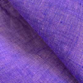 成新尚麻-紫色纯亚麻色织# 时尚潮流款服装麻料 色织鲜艳色彩面料