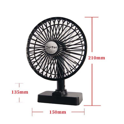 Cooling car fan, portable car electric fan, powerful airflow, small car fan, in-car cooling fan, customizable (Digər kiçik elektrik cihazlar) - black-24v-6inch-compact-high-power-car-electric-fan